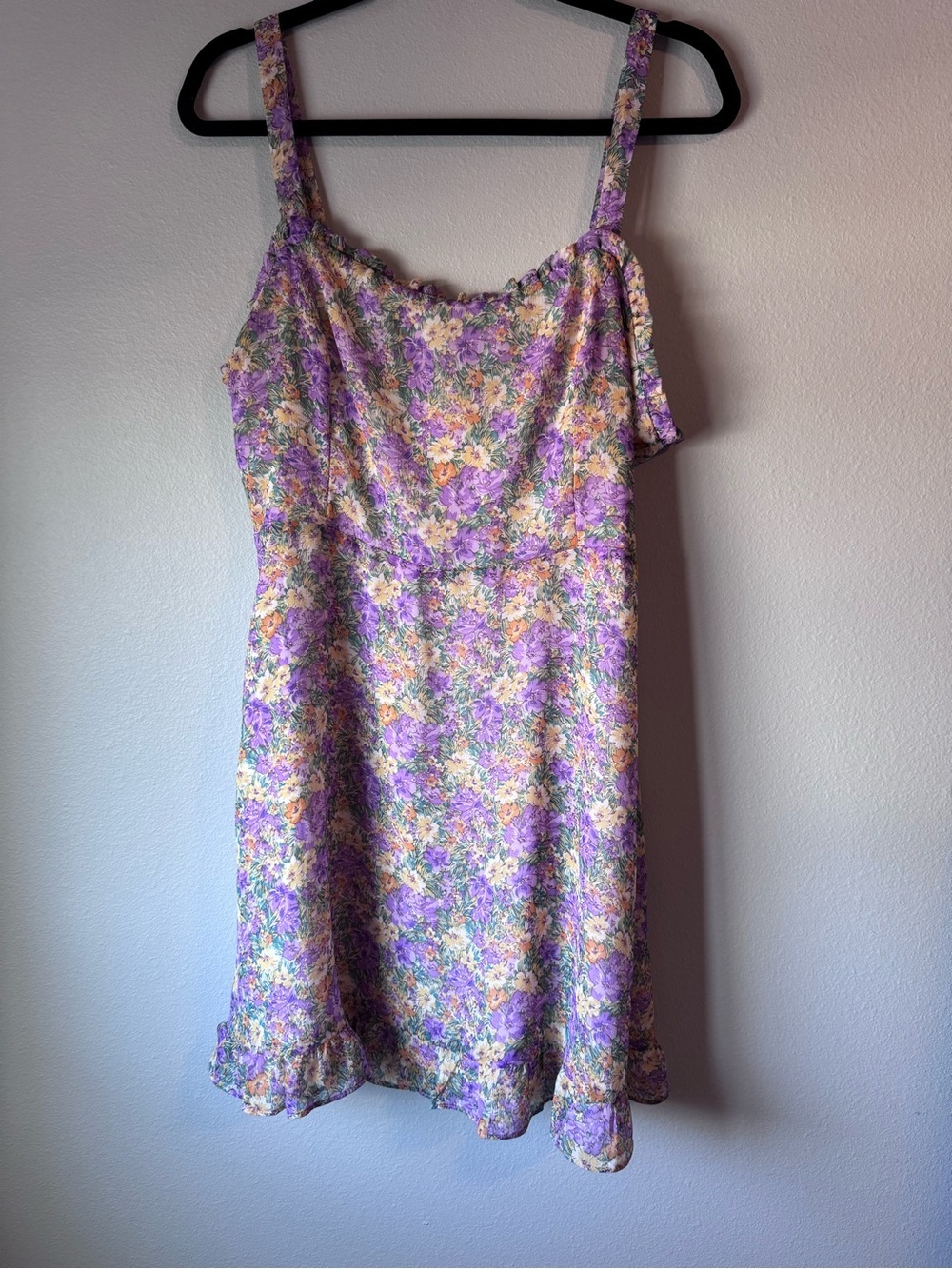 Lush Floral Purple & Yellow Sundress